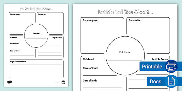 Unlocking the Power of Biography Notes Graphic Organizer: Who, What, Where, When, Why, and How